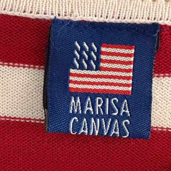 Marisa Canvas Vintage Stars & Stripes Cardigan Sz S - Picture 6 of 6